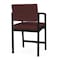 Lesro Lenox Steel Hip Chair Metal Frame, Black, RF Nebbiolo Upholstery LS1161 - alternate 2